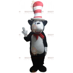 Maus Schwarz-Weiß-Bär BIGGYMONKEY™ Maskottchen-Kostüm mit