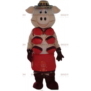Disfraz de mascota BIGGYMONKEY™ Puta rosa con ropa interior