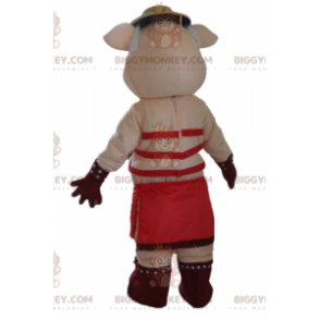 BIGGYMONKEY™ Maskottchenkostüm Rosa Schlampe mit roter