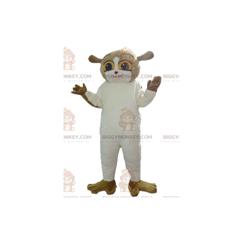 Brązowo-biały kostium maskotka wiewiórka lemur BIGGYMONKEY™ - Brązowo-biały kostium maskotka wiewiórka lemur BIGGYMONKEY™ -
