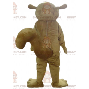 Kostým maskota BIGGYMONKEY™ veverky hnědé a bílé –