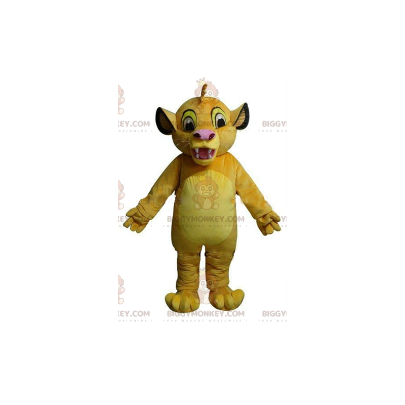 BIGGYMONKEY™ maskotkostume af Simba, den berømte løveunge i