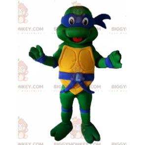 BIGGYMONKEY™ mascot costume of Leonardo famous ninja turtle with blue headband - Turtle mascots - BiggyMonkey.com