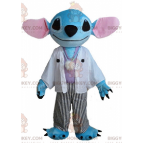 Nähen Sie das blaue Alien BIGGYMONKEY™ Maskottchenkostüm von
