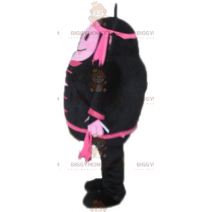 BIGGYMONKEY™ zwart-roze aap sneeuwpop mascottekostuum -