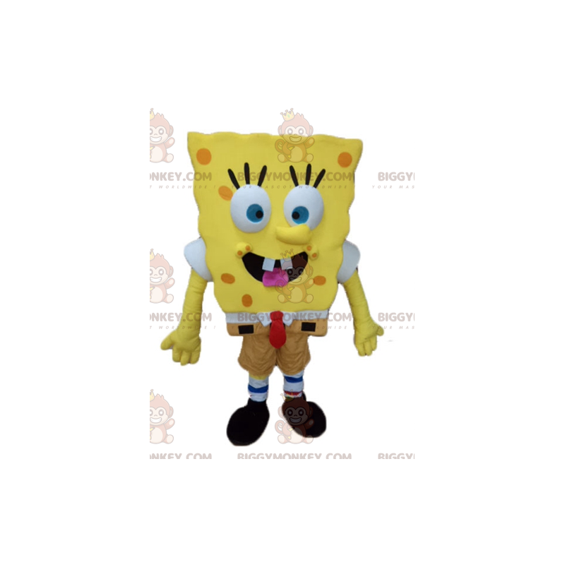 Cartoon Geel Karakter Spongebob BIGGYMONKEY™ Mascottekostuum -