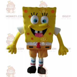 Cartoon Geel Karakter Spongebob BIGGYMONKEY™ Mascottekostuum -
