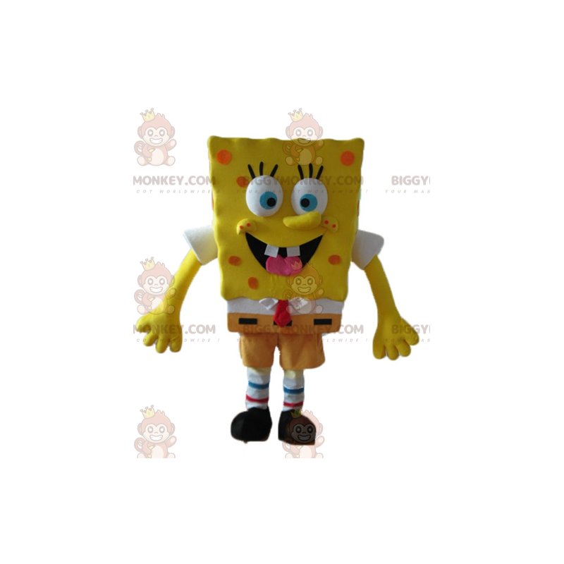 Animowany kostium maskotka Spongebob BIGGYMONKEY™ z żółtym Animowany kostium maskotka Spongebob BIGGYMONKEY™ z żółtym