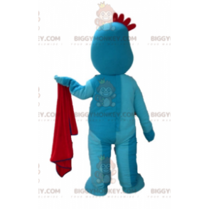 Kostým maskota BIGGYMONKEY™ Modrý muž s červeným hřebenem - Lidští maskoti - BIGGYMONKEY_03543 - BiggyMonkey.com