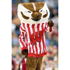 White and Brown Bird BIGGYMONKEY™ Mascot Costume -