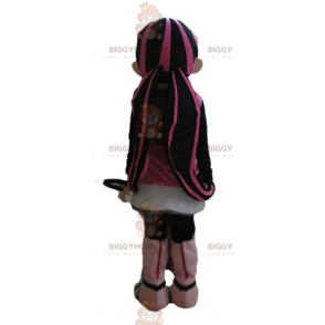 Colorful Hair Girl Gothic BIGGYMONKEY™ Mascot Costume –