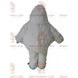 Disfraz de mascota Yeti blanco y azul de monstruo peludo