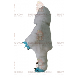 Furry Monster White and Blue Yeti Mascot Costume BIGGYMONKEY™ -