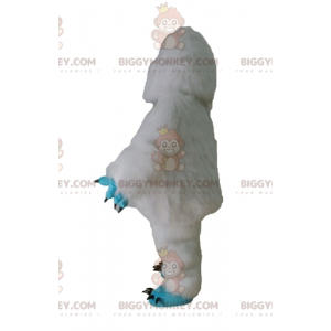 Traje de mascote Yeti branco e azul monstro peludo BIGGYMONKEY™