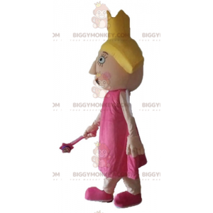 BIGGYMONKEY™ maskotkostume feprinsesse i lyserød kjole med vinger - Fairy Mascots - BIGGYMONKEY_03556 - BiggyMonkey.com