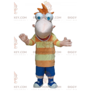 BIGGYMONKEY™ Big Funny Smiling Man Mascot Costume -