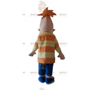 Traje de mascote de homem sorridente e engraçado BIGGYMONKEY™ –