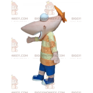 Traje de mascote de homem sorridente e engraçado BIGGYMONKEY™ –