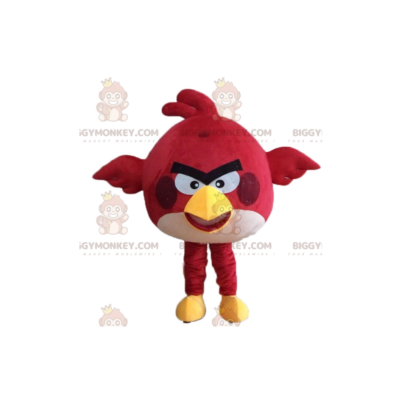 Costume de mascotte BIGGYMONKEY™ d'oiseau rouge du jeu Angry