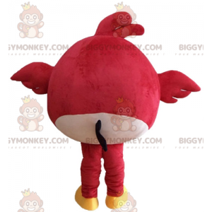Red bird BIGGYMONKEY™ mascot costume from the famous game Angry