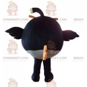 BIGGYMONKEY™ costume mascotte dell'uccello giallo e nero del