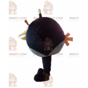 BIGGYMONKEY™ mascot costume of black and yellow bird from the