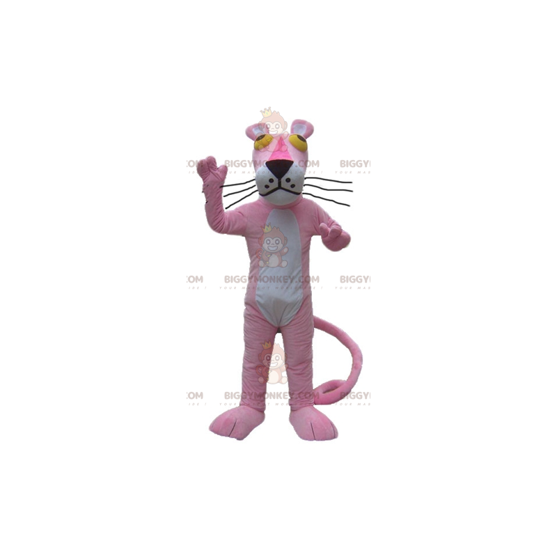 Kostým kreslené postavičky Pink Panther BIGGYMONKEY™ – Kostým kreslené postavičky Pink Panther BIGGYMONKEY™ –