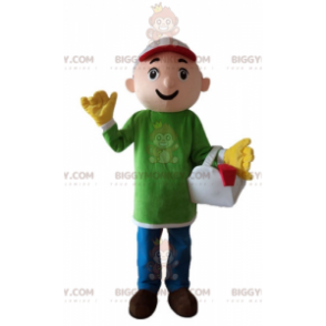 Handwerker Zimmermann Arbeiter BIGGYMONKEY™ Maskottchen Kostüm