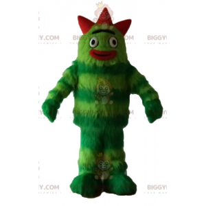 All Hairy Two Tone Green Monster BIGGYMONKEY™ Mascot Costume -