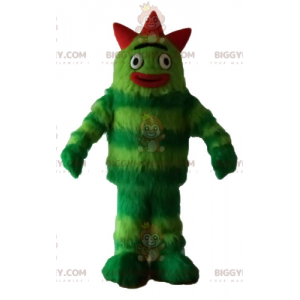 Costume de mascotte BIGGYMONKEY™ de monstre vert bicolore tout