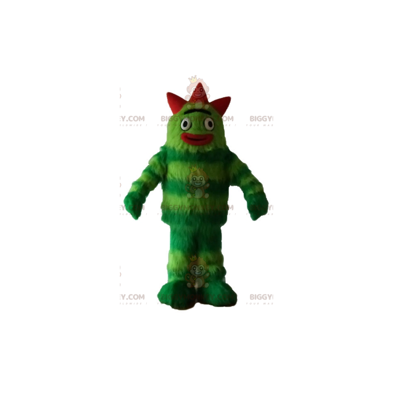 All Hairy Two Tone Green Monster BIGGYMONKEY™ Mascot Costume -