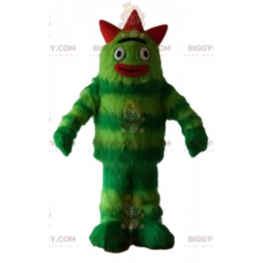 All Hairy Two Tone Green Monster BIGGYMONKEY™ Mascot Costume -