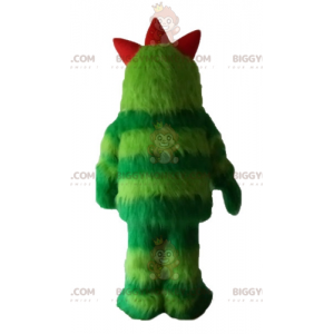 All Hairy Two Tone Green Monster BIGGYMONKEY™ Mascot Costume -