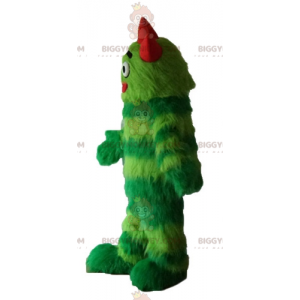 Disfraz de mascota BIGGYMONKEY™ de monstruo verde de dos tonos