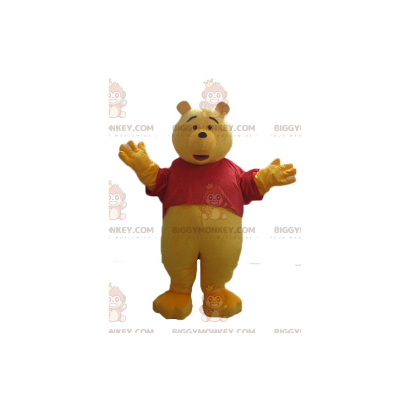 Costume de mascotte BIGGYMONKEY™ de Winnie l'ourson ours jaune Costume de mascotte BIGGYMONKEY™ de Winnie l'ourson ours jaune
