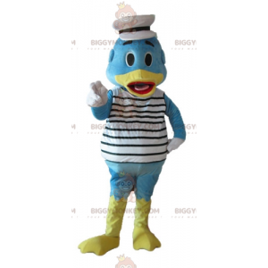 BIGGYMONKEY™ Mascot Costume Blue and Yellow Duck Dressed as