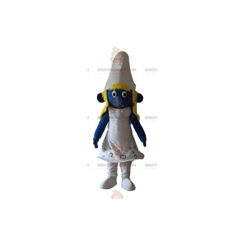 BIGGYMONKEY™ maskotkostume af smølfetten fra den berømte BIGGYMONKEY™ maskotkostume af smølfetten fra den berømte