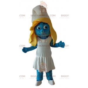 Traje de mascote BIGGYMONKEY™ da Smurfette da famosa história