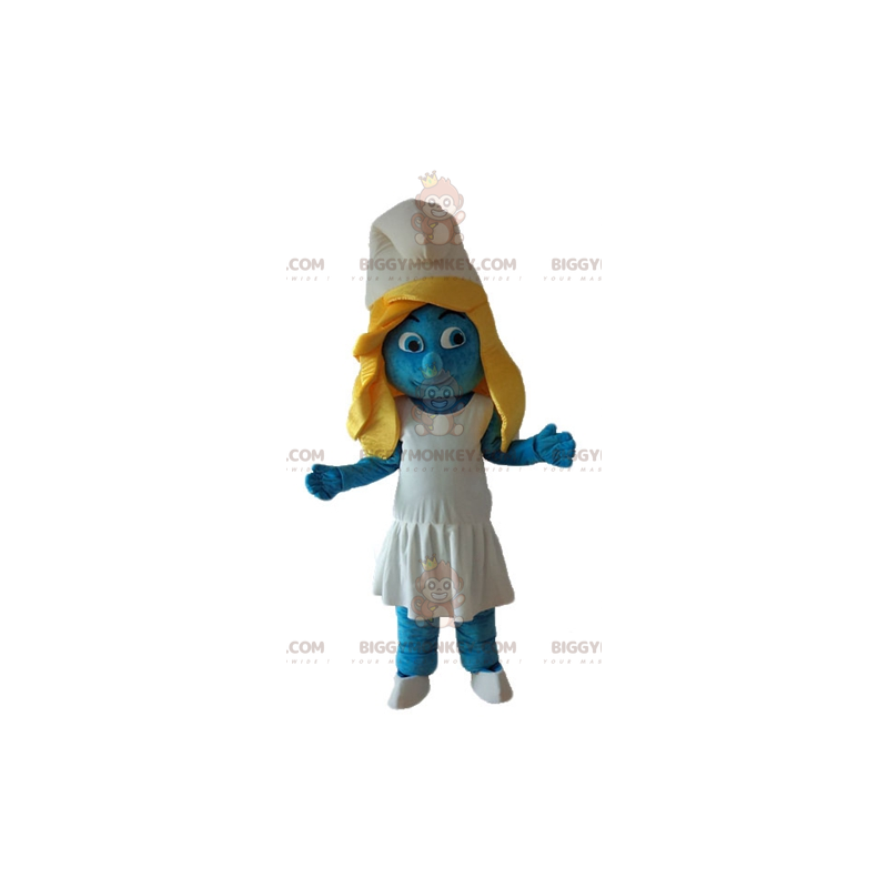BIGGYMONKEY™ mascot costume of the Smurfette from the famous BIGGYMONKEY™ mascot costume of the Smurfette from the famous