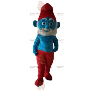 Papa Smurf famous comic character BIGGYMONKEY™ mascot costume –