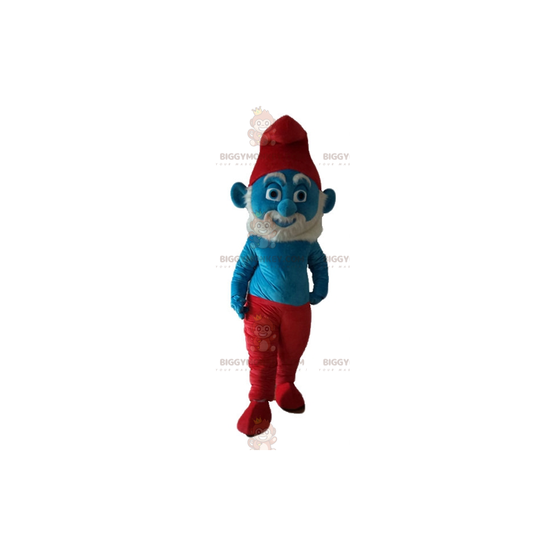 Papa Smerf słynny komiksowy kostium maskotki BIGGYMONKEY™ - Papa Smerf słynny komiksowy kostium maskotki BIGGYMONKEY™ -