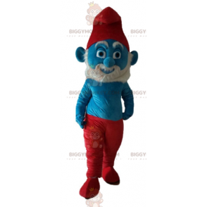 Papa Smurf famous comic character BIGGYMONKEY™ mascot costume -