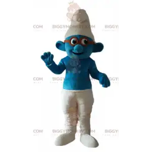BIGGYMONKEY™ Mascot Costume of the Famous Comic Character Smurf