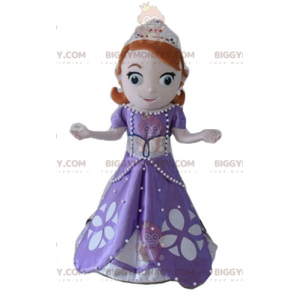Costume de mascotte BIGGYMONKEY™ de jolie princesse rousse avec