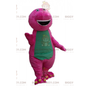 Costume da mascotte BIGGYMONKEY™ da dinosauro gigante rosa e