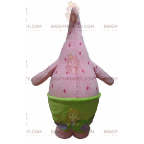 Traje de mascote BIGGYMONKEY™ da estrela-do-mar rosa de Patrick