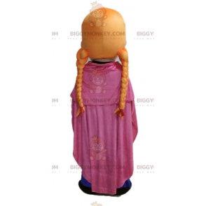 Costume da mascotte BIGGYMONKEY™ per ragazza dai capelli rossi principessa con trecce - BiggyMonkey.com