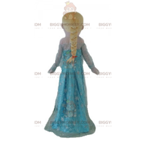 BIGGYMONKEY™ Blonďatá princezna dívka v kostýmu maskota v