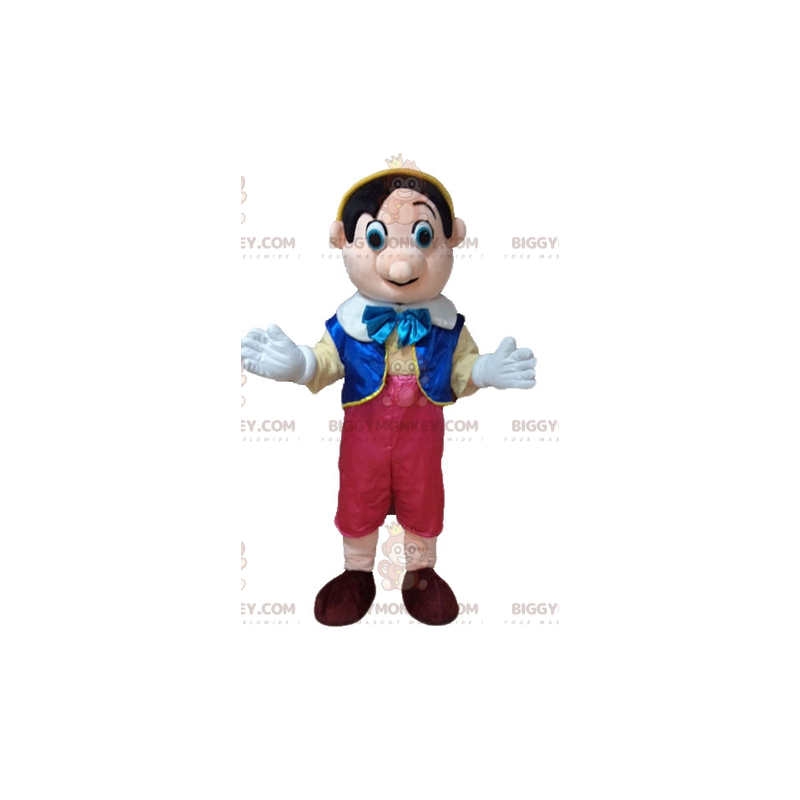 Pinocchio berömda seriefigur BIGGYMONKEY™ maskotdräkt -