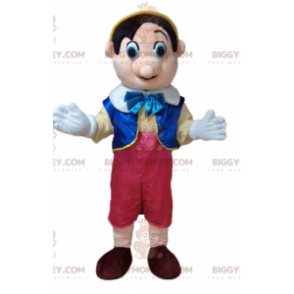 Pinocchio berömda seriefigur BIGGYMONKEY™ maskotdräkt -